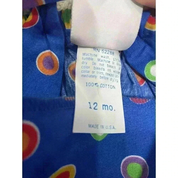 Vintage Melissa Jackson 12 Month Girls Baby One Piece Jumpsuit Bubble Romper USA - Picture 4 of 4